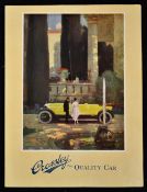 Crossley The Quality Car Brochure 1919-21 - A 4 page 3 fold brochure illustrating and detailing