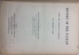 India - Latif's History of the Punjab - 1st Edition. preface dated 1889. The first comprehensive