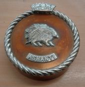 Royal Navy Gun Cap for HMS Ashanti a 6 ½