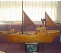 Large Matchstick Boat Model 'Javelin II' measures 4ft in length, a fantastic model completely made