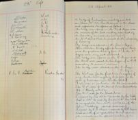 Masonic - Minute Book of the Sussex Club of instruction 1938/40 - with names and addresses of