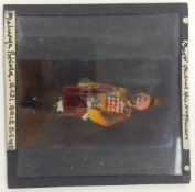 India & Punjab - Maharajah of Patiala Glass Slide - A rare handcoloured Glass slide negative of