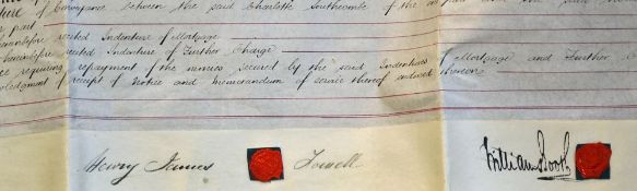 General William Booth - Autographed Indenture - dated 7th July 1888 a conveyance indenture