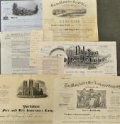 Selection of Insurance Policy Documents - includes 1872 Border Counties Fire Office 1843 The royal