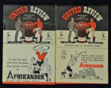 1946/1947 Manchester United v Wolverhampton Wanderers match programme c/w 1947/1948 Manchester