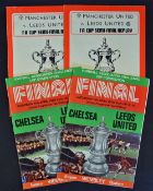 1970 FA Cup Final match programme Leeds United v Chelsea x 2 plus FA Cup Semi-Final replay match