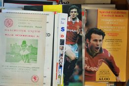 Selection of Manchester United friendly away football programmes to include 1969/1970 Welsh