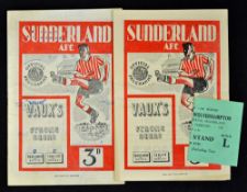 1950/1951 Sunderland v Wolverhampton Wanderers league match programme (5 May 1951) and newspaper