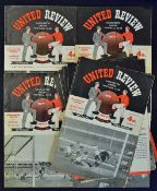 1956/1957 Manchester United home league programme collection almost complete season including