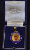 1969/70 Yorkshire Rugby League winners medal - silver gilt and enamel medal engraved on the back 