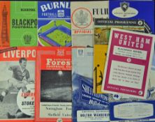 Unusual collection of football programmes from 1963/1964 season, ten football team fixtures from