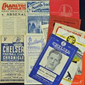 A collection of 33 1940's football programmes kept in a small binder - Good mix of clubs, includes