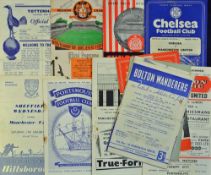 1956/1957 Manchester United Championship season away programme selection to include Arsenal, Aston