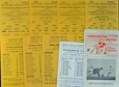 Wolverhampton Wanderers FA Youth Cup programmes to include homes 1963/1964 Aston Villa 1964/1965