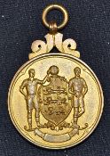1963 Manchester United FA Cup Winners medal - to the obverse it features two players with 3 lions