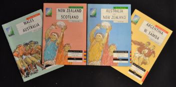 1991 Rugby World Cup Semi Final, 3/4th place and pool programmes: Argentina v W Samoa (& ticket)