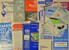 1954/1955 Wolverhampton Wanderers away match programmes excluding Manchester United, otherwise