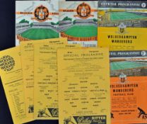 Wolverhampton Wanderers v Leeds United reserve home football programmes 1951/1952, 1955/1956, 1958/