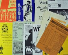 Wolverhampton Wanderers FA Youth Cup programmes to include homes 1970/1971 West Ham United, 1976/