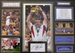 2003 England Rugby World Cup winners signed display: Fine 