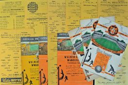 Wolverhampton Wanderers v West Bromwich Albion reserve match programmes 1950/1951, 1951/1952, 1955/