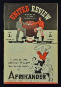 1946/1947 Manchester United v Sunderland match programme 26 October 1946. Fair - wear to edge.