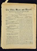 1921/22 Aston Villa v Preston North End & Huddersfield Reserves football programme ex. Binder, no