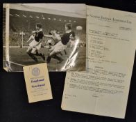 1959 England v Scotland player selection letter from Scottish FA dated 1 April 1959 belonging to