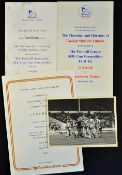 1977 FA Cup Final Table plan and menu for the Wembley Luncheon, 1977 Final railway travel luncheon