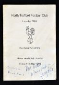 1993 North Trafford Football Club Sportsman's Evening dated 14 May 1993 at the Manor Hey Hotel,