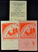 Accrington Stanley 1947/1948 v Lincoln City football programmes 1948/1949 v Wrexham, 1952/1953