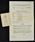 1958 Wales v Scotland player itinerary with travel arrangements, hotel and various timetable
