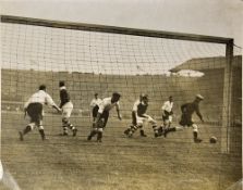 1934 FA Cup Final b & w press photograph Manchester City v Portsmouth showing the Pompey