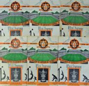 1949/1950 Wolverhampton Wanderers reserves home programmes v Barnsley, Blackburn Rovers,