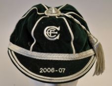 2006/07 Presentation Cap in black with silver trim and tassel, label internally Toye, Kenning &