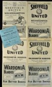 Sheffield United v Wolverhampton Wanderers match programmes 1947/1948, 1948/1949, 1948/1949 (FAC),