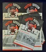 1949/1950 Manchester United home league programme collection almost complete league with FA Cup