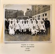 1940 England v Wales Rugby Press Team photograph: Red Cross International played at Cardiff on 9th