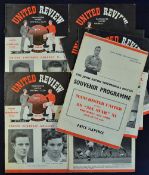 1955/1956 Division 1 Champions season Manchester United home programme collection full season nos. 1