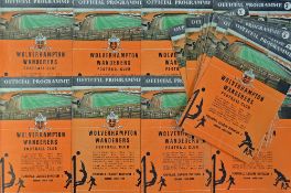1958/1959 Wolverhampton Wanderers complete season league home programmes (21) and FA Cup v Bolton