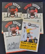 1948/1949 Manchester United FA Cup run match programmes to include homes v Bournemouth, Bradford PA,