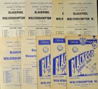 Blackpool reserve match programme v Wolverhampton Wanderers to include 1954/1955, 1955/1956, 1956/