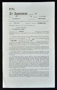 1968 Stoke City player contract for David Herd dated 17 July 1968 confirming a termination dated