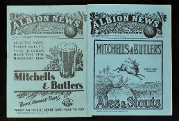 Pre-War 1934/1935 and 1936/1937 West Bromwich Albion v Wolverhampton Wanderers match programmes