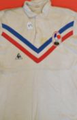 French Rugby League International shirt - Le Coq Sportif red, white and blue 