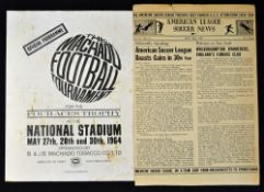 Tour match programmes 1963 FC Shalke v Wolverhampton Wanderers in New York 26 May 1963, single