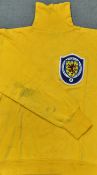 1958 Scottish international goalkeeper shirt worn by Bill Brown - (Dundee, later Tottenham Hotspur),