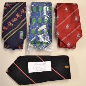 Collection of interesting rugby ties (4): to incl 2x 1999 Rugby World Cup one celebrating the semi-