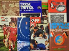 Collection of European Cup Final football programmes to include 1971 Leeds United v Juventus (