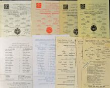 Preston North End reserve match programmes v Wolverhampton Wanderers to include 1956/1957, 1959/